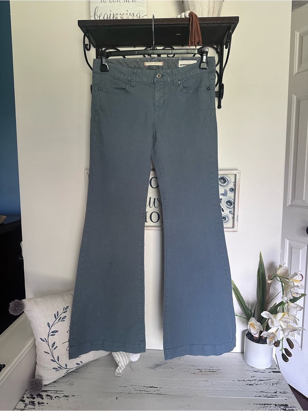 GAP Women's Flare Jeans — Slate Blue